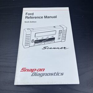 Snap-On‎ Diagnostics Scanner Tool Ford Reference Manual Ninth Edition